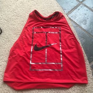 Red Nike dry fit Tennis court tank